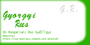 gyorgyi rus business card